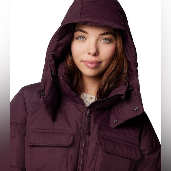 Columbia Women's Dark Red Hooded Puffer Jacket - Picture 4 of 11